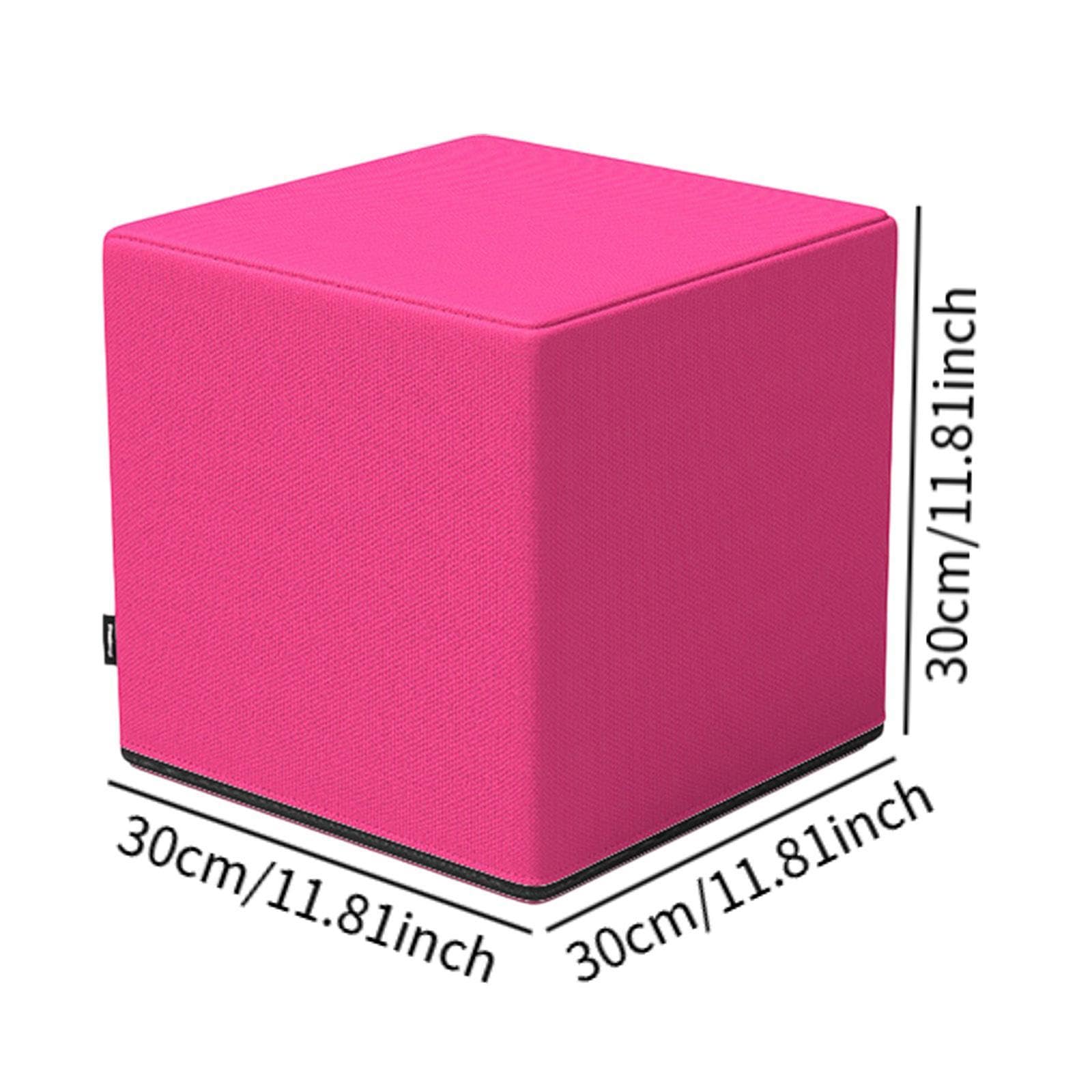 Vaveren Yoga Block Yoga Brick Assistive Equipment Multifunction Portable Square Cube Stool for Indoor Sports Pilates Balance Training, Pink