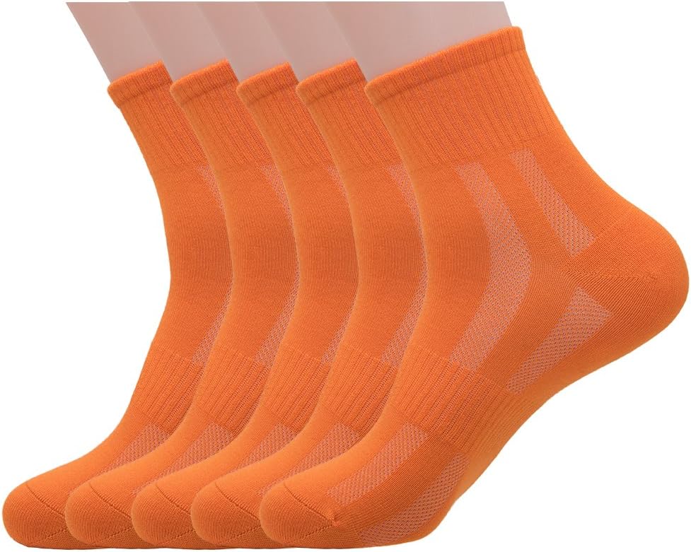PEARL CARE Mens Decrease-Odor Ankle Socks Cotton & Pearl-Fiber Quarter Socks (5 Pack)