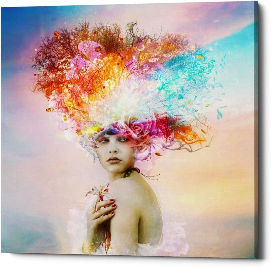 Epic Graffiti ' Bittersweet' by Mario Sanchez Nevado Canvas Wall Art, 12" x 12", Pink