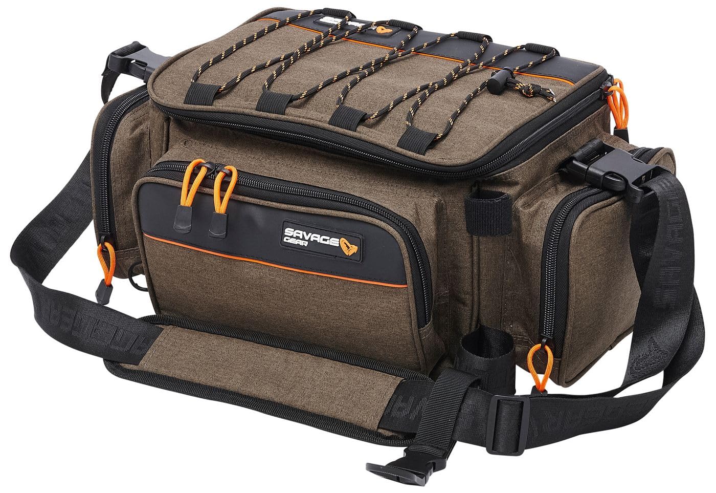 Savage Gear System Box Bag - Borsa a tracolla leggera per i pescatori mobili - Include 3 scatole per esche, custodia protetta dai raggi