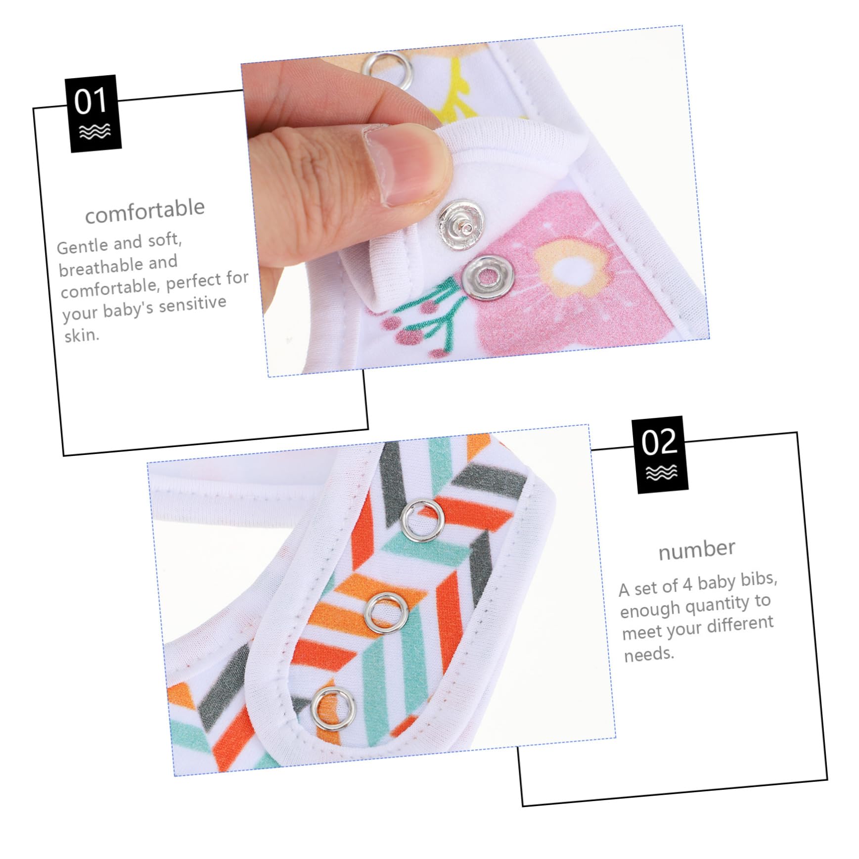 Toyvian 4 Pièces Bavoir Bébé Bavoirs Pour Les Tout-Petits Serviette De Bébé rs Pour Serviette Pour Tout-Petits Gant De Toilette Pour tes Pour rs Pour