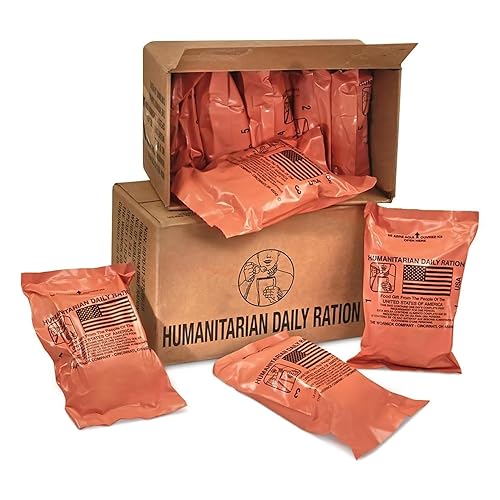 The Wornick Company MRE 1 caso de HDR Comidas humanitarias excedentes militares estadounidenses listas para comer, FEMA 10 pack 20