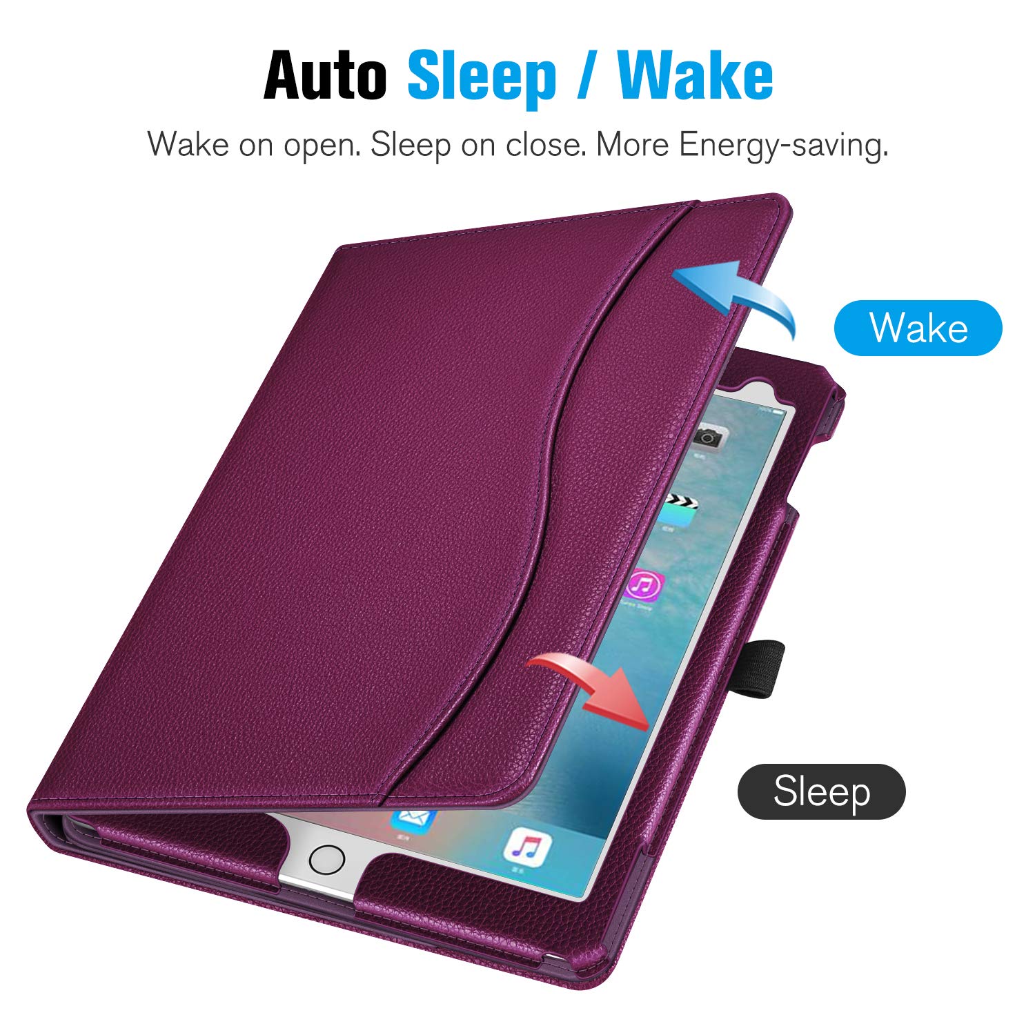 Fintie Custodia per iPad Pro da 9,7 2016 Release Tablet 24,6 cm (9,7), Protezione per gli angoli, Vista Multiangolo, Folio, Smart Stand Back Cover con custodia, portapenne, Auto Wake/Sleep, Blu navy Fintie Custodia per iPad Pro da 9,7 2016 Release Tablet 24,6 cm (9,7), Protezione per gli angoli, Vista Multiangolo, Folio, Smart Stand Back Cover con custodia, portapenne, Auto Wake/Sleep, Blu navy