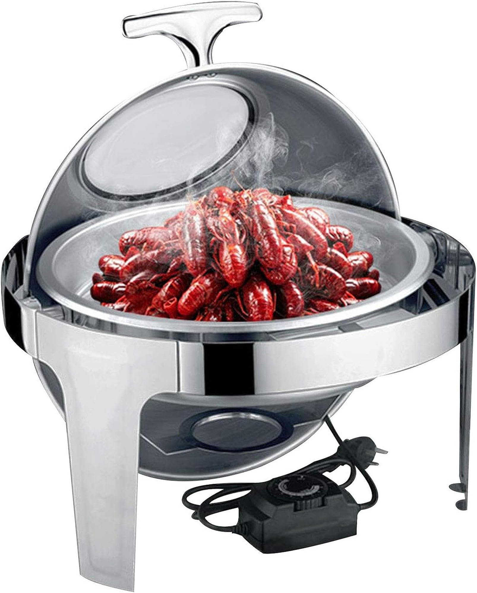 Calentador de Comida Electrico, Catering Chafing Dish Calentador para Buffet, 6L Calienta Platos Bandeja de Calentamiento para Bodas o Fiestas Buffet
