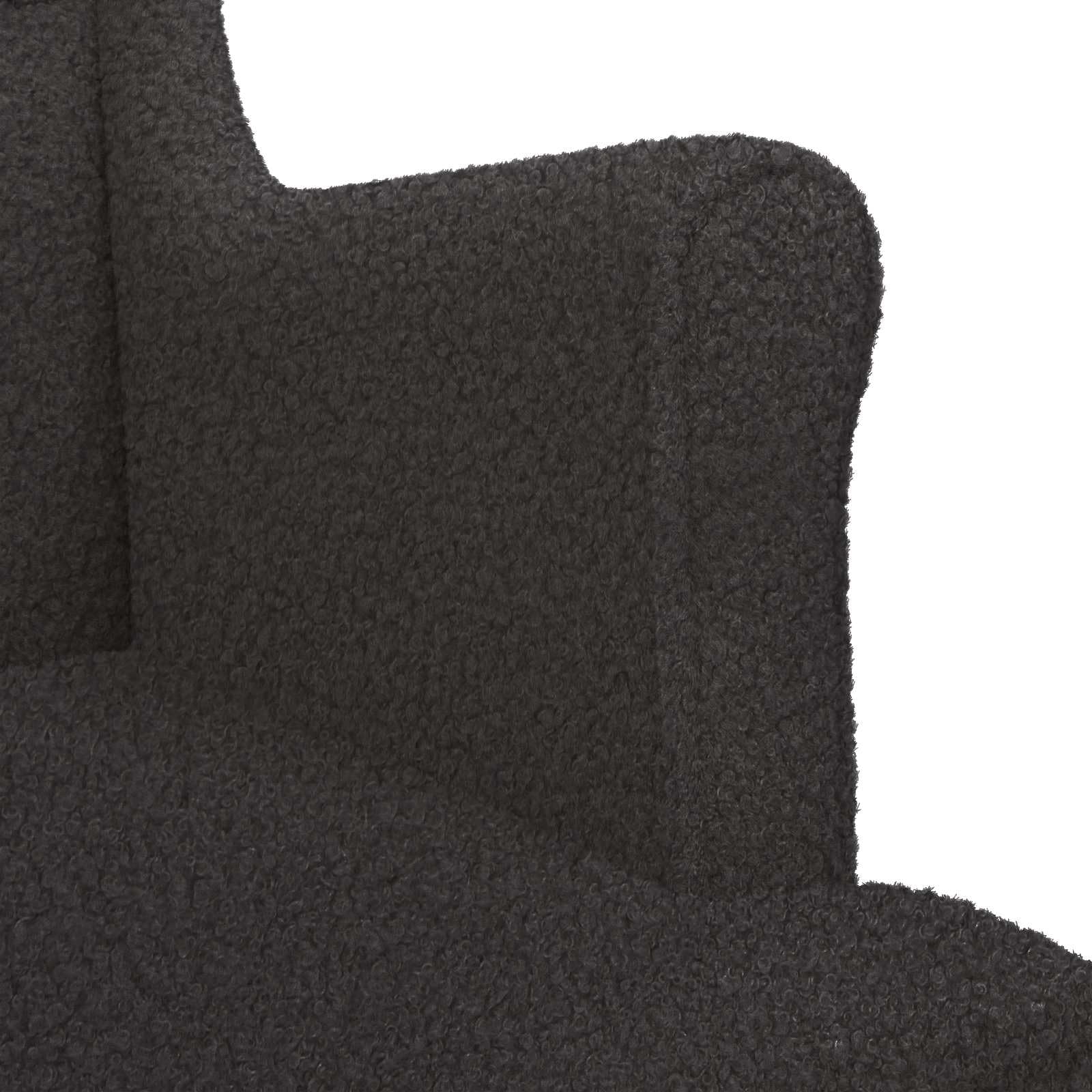 Sillón con orejeras moderno Bouclé, con acolchado de espuma y estructura de metal y madera, 65 x 79 x 100 cm, para salón, dormitorio, oficina, 110 kg de capacidad de carga