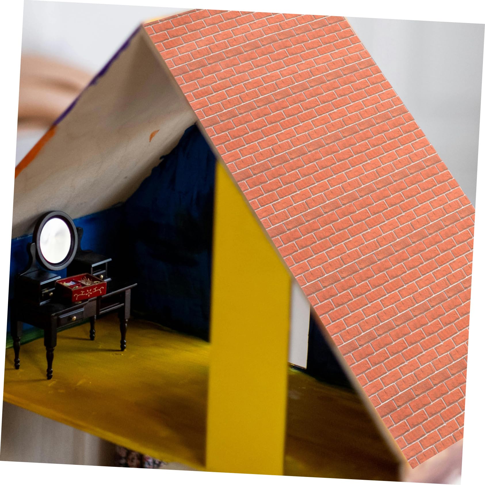 Toyvian 3 Set Carta Da Parati Autoadesiva Per Casa Delle Bambole Carta Da Parati Per Casa Delle Bambole Carta Da Parati Autoadesiva Da 1 A 12 Pezzi Materiale Decorativo Per 2 fogli*3