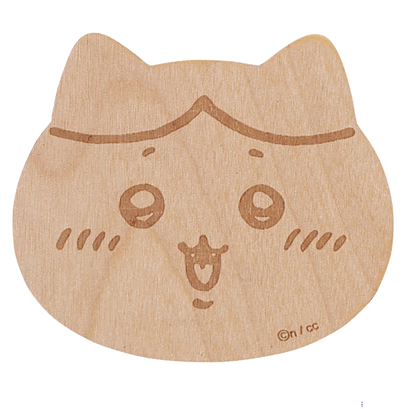 Amazon｜ちいかわ 公式ライセンス コースター 木製 約9×8cm ハチワレ 