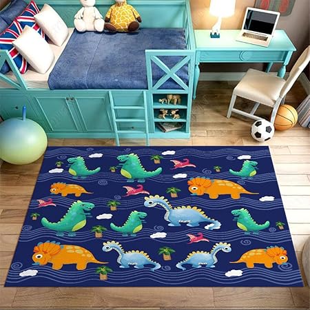 Amazon.com: Dino Rugs for Boys Room Kids Play Rug Dinosaur Play Rug ...