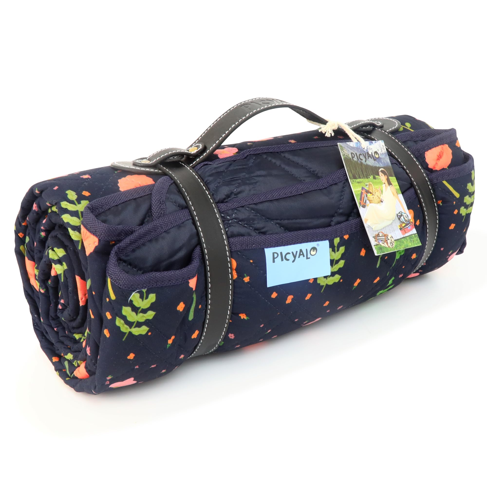Coperta da picnic impermeabile spessa tappetino da picnic all'aperto portatile pieghevole coperta da picnic con tracolla per tappetino da spiaggia coperta da parco per erba parco, escursionismo