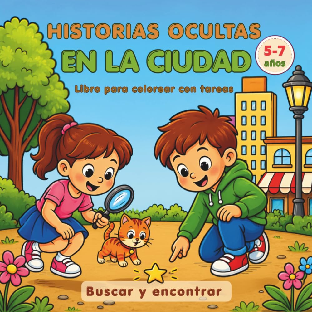 Historias ocultas en la ciudad: Libro para colorear con actividades