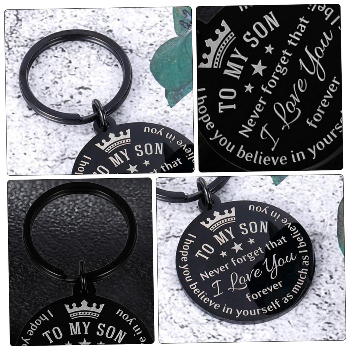 FOMIYES Stainless Steel Keyring Perfect Present Boy Keychain Boys and Girls Keychain Heartfelt Children's Day Present