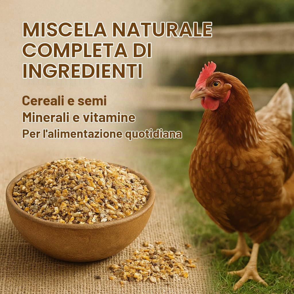 GiDeli Mangime per pollo, 25 kg, farina di ovaia, mangime completo per pollo, mangime per grani di pollame, per prestazioni ottimali e formazione delle uova, migliore accettazione e particolarmente