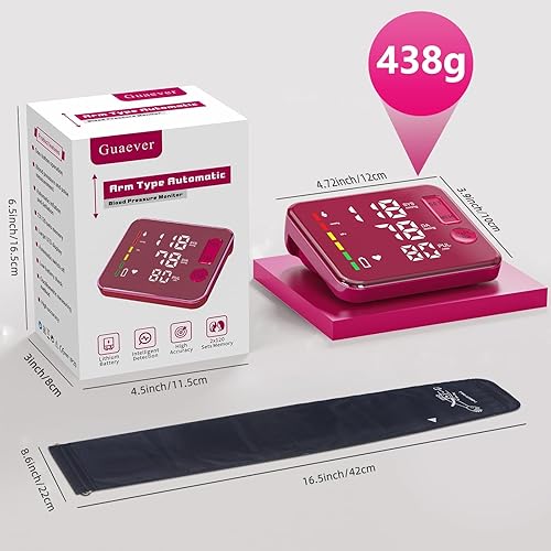 Miniatura 12 de Monitor de presión arterial recargable en la parte superior del brazo para uso doméstico, máquina Bp de pantalla grande con puño Bp de 8.7 a 16.5