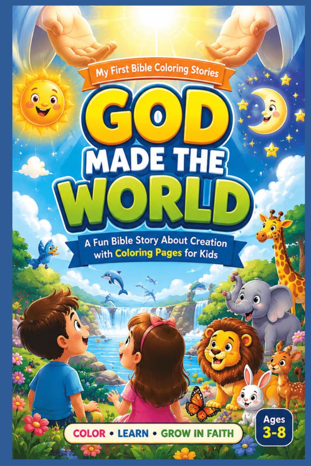 God Made the World: A fun Bible Story about Creation with coloring pages for Kids | Christian Coloring Book and Bible Story for Kids Ages 3–8 (My First Bible Coloring Stories)