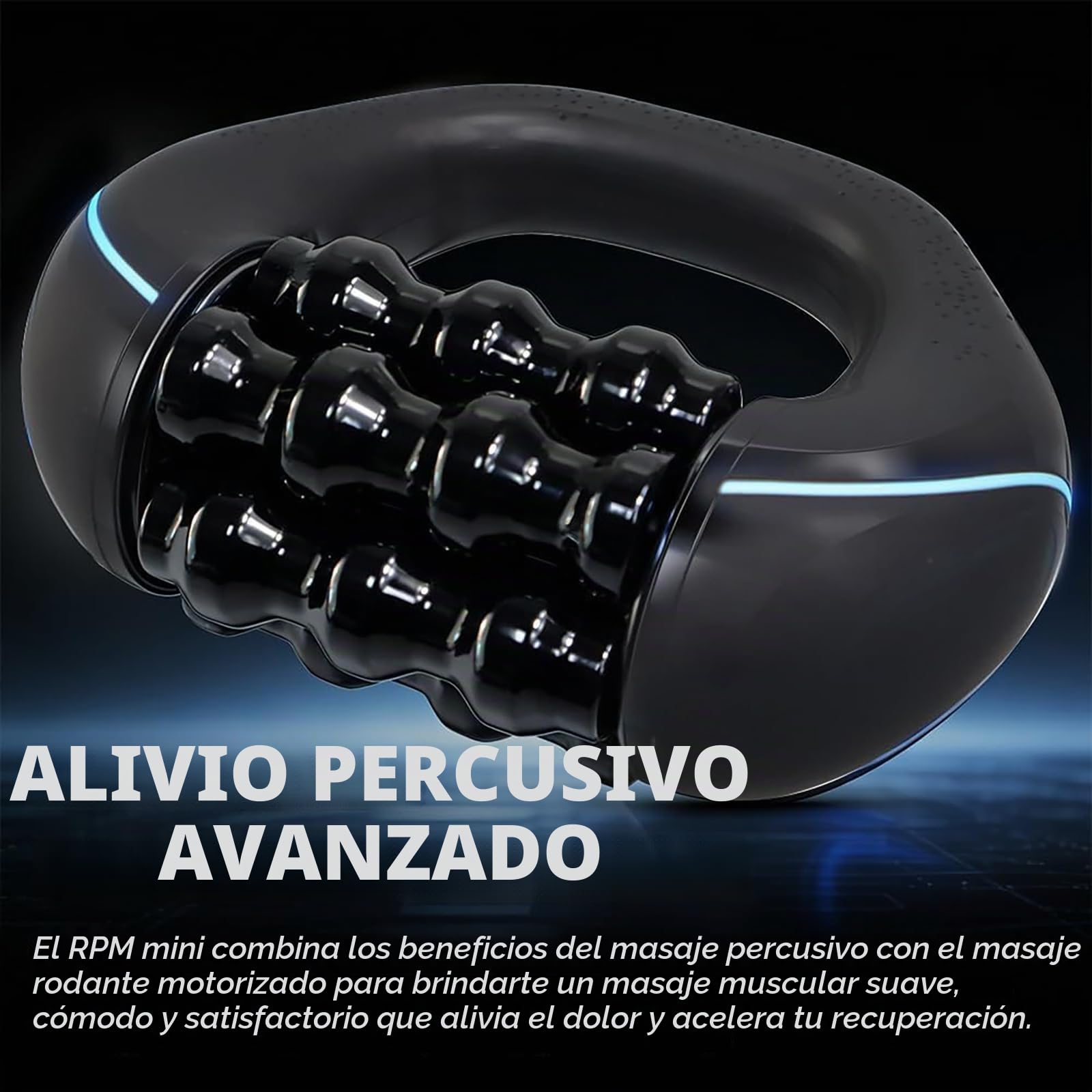 Masajeador de Rodillos Eléctrico Portátil, Rodillo de Masaje EléCtrico Con Mango, 3 Niveles de Intensidad, Relajación Muscular Profunda,para Espalda, Piernas