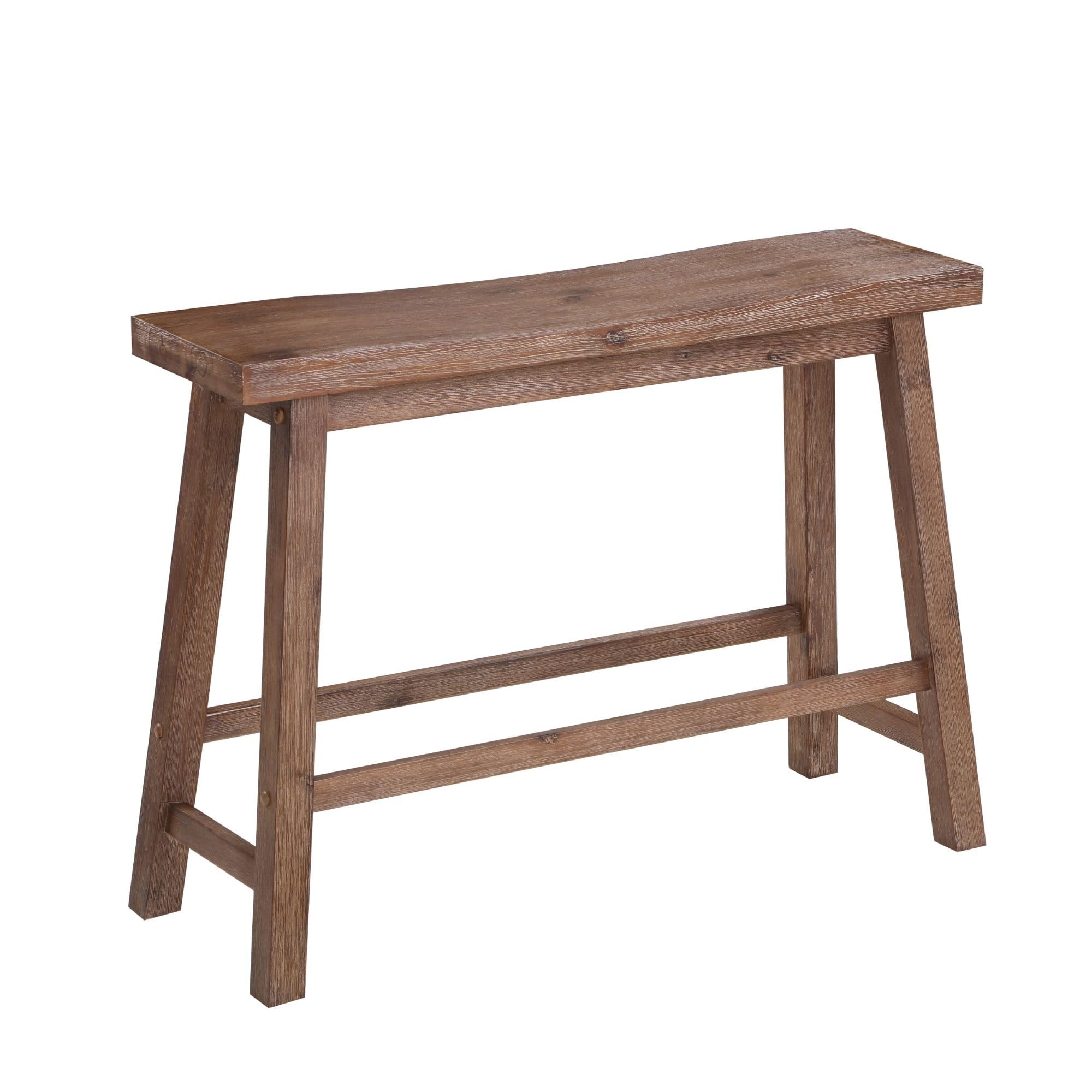 Boraam Sonoma Counter Height Backless Bench - Barnwood Wire-Brush Finish