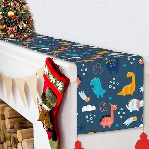 Vista 20 de Christmas Table Runner 60 Inches Long Fall Table Runner for Dining Table Christmas Decorations Coffe Table Runner with Tassels Kitchen & Table