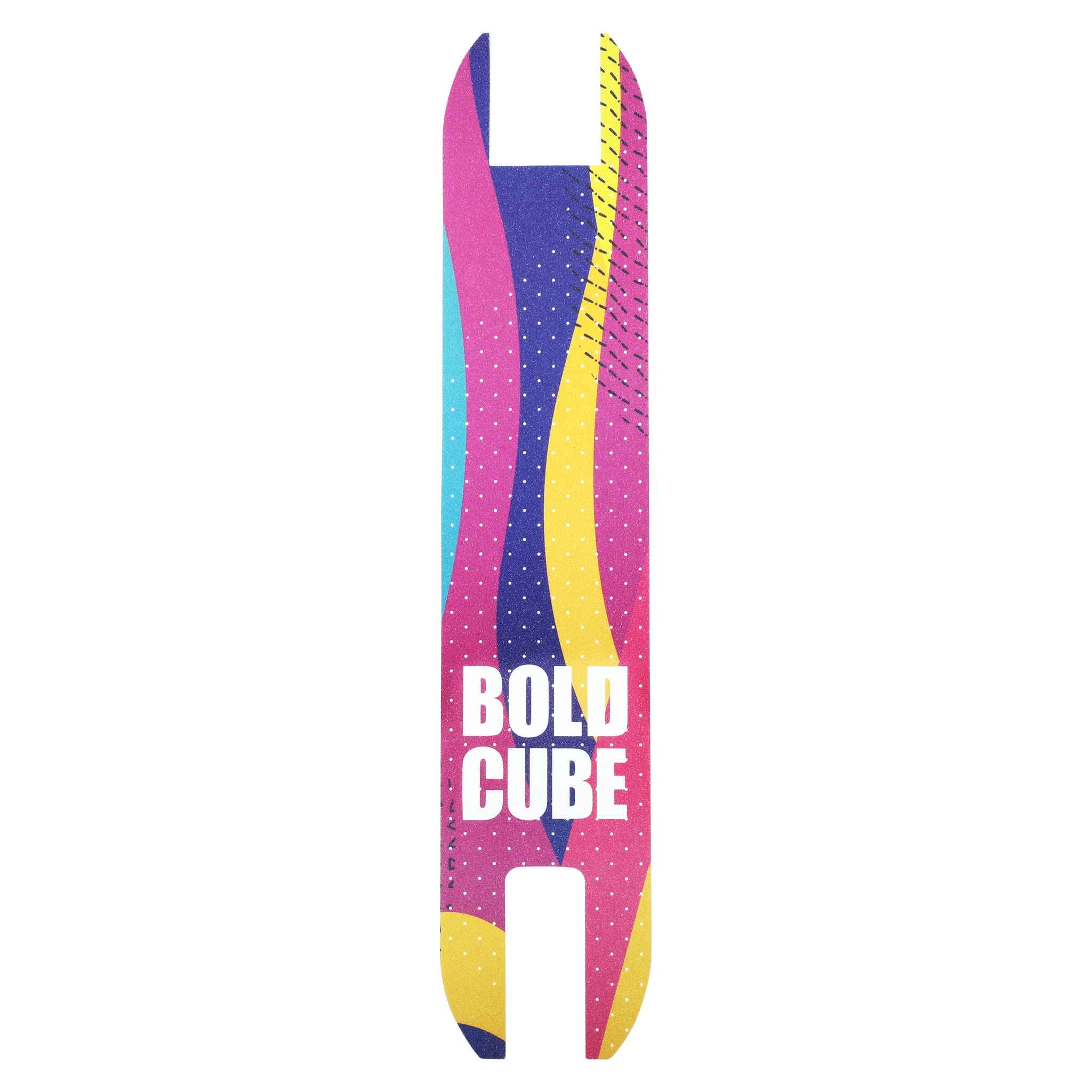 BOLDCUBE Grip Tape Stunt Scooter & 2 Wheel Scooter - Self Adhesive Bubble Free Water Resistant Sandpaper - Replacement Grip Fits Most 2 Wheel Scooters (Purple Waves)