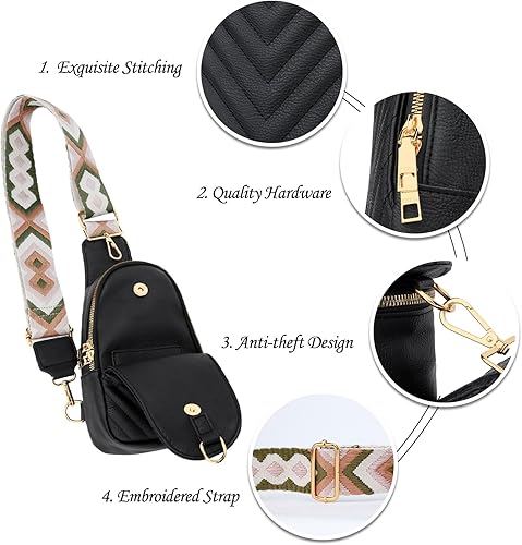 Miniatura 3 de KKXIU Riñonera pequeña para mujer, cangurera de cuero, bolsa cruzada para teléfono celular, bolsa de viaje de hombro, regalos para adolescentes