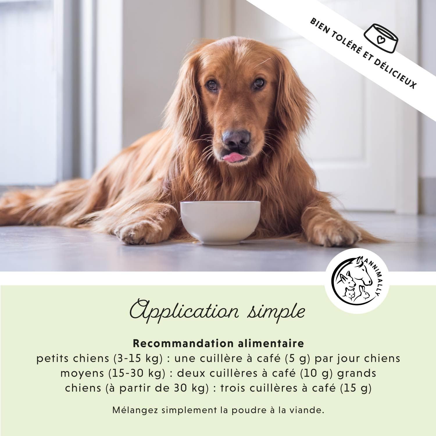 Annimally Barf Poudre Complète pour Chiens 1 kg, Mélange de Vitamines & Minéraux pour Une Nutrition optimale - Complément Alimentaire pour Chiens avec Légumes, Fruits et Vitamines