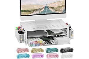 Gianotter White Monitor Stand Riser