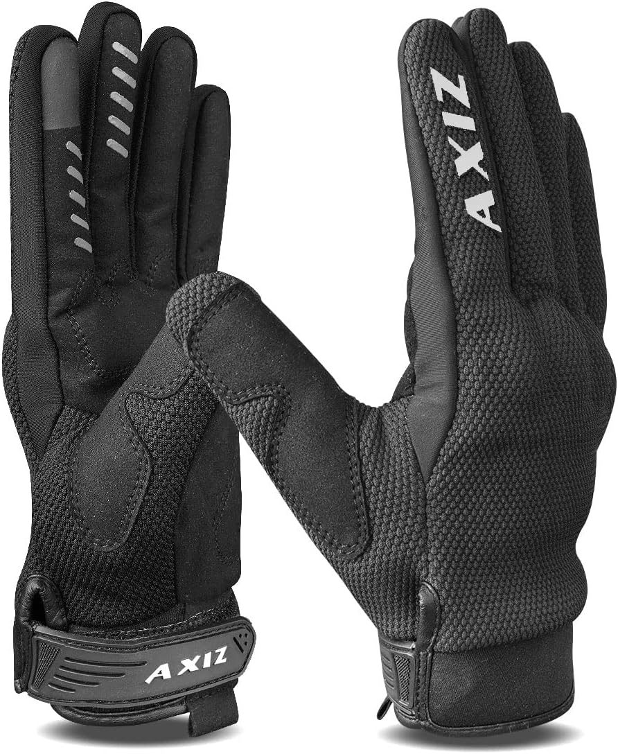 AXIZ Motorcycle Gloves for Men & Women, Protected Touchscreen Motorbike Driving Riding Cycling Gloves for MTB BMX Motocross Racing Biker Multipurpose Tactical Gloves AXIZ Motorcycle Gloves for Men & Women, Protected Touchscreen Motorbike Driving Riding Cycling Gloves for MTB BMX Motocross Racing Biker Multipurpose Tactical Gloves