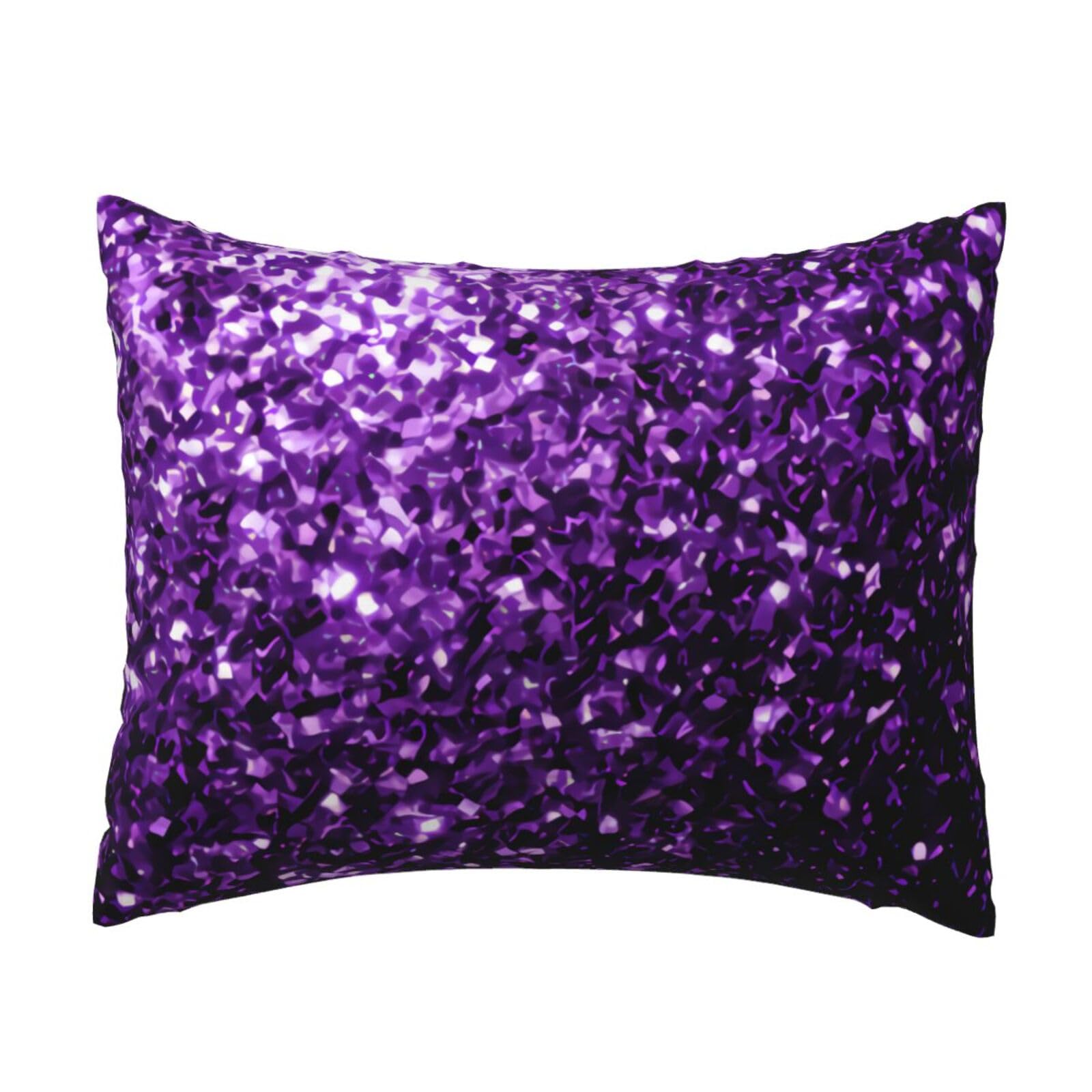 YFSGDLBN Beautiful Purple Glitter printed Pillow Case 20x26in decorative Cushion Cover pillowcase
