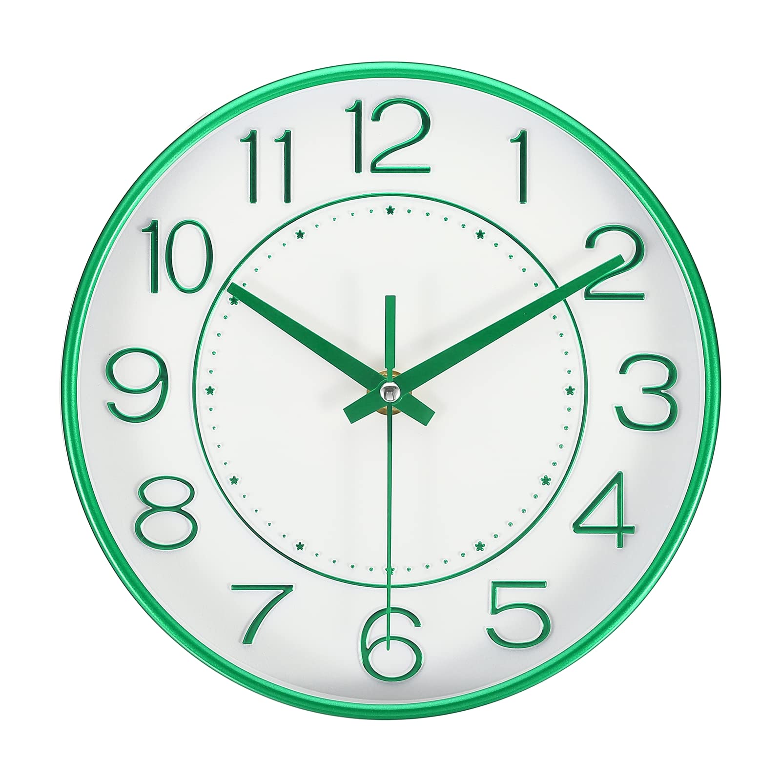 Horloge murale à piles silencieuse pour chambre à coucher