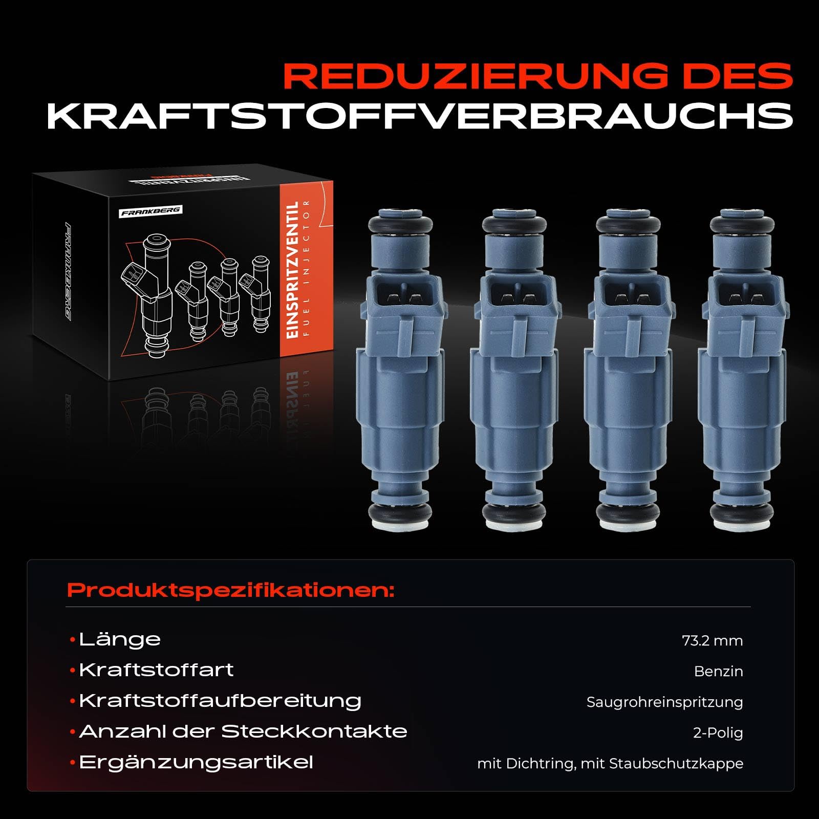 Frankberg 4x Einspritzventil Einspritzdüse Injektor