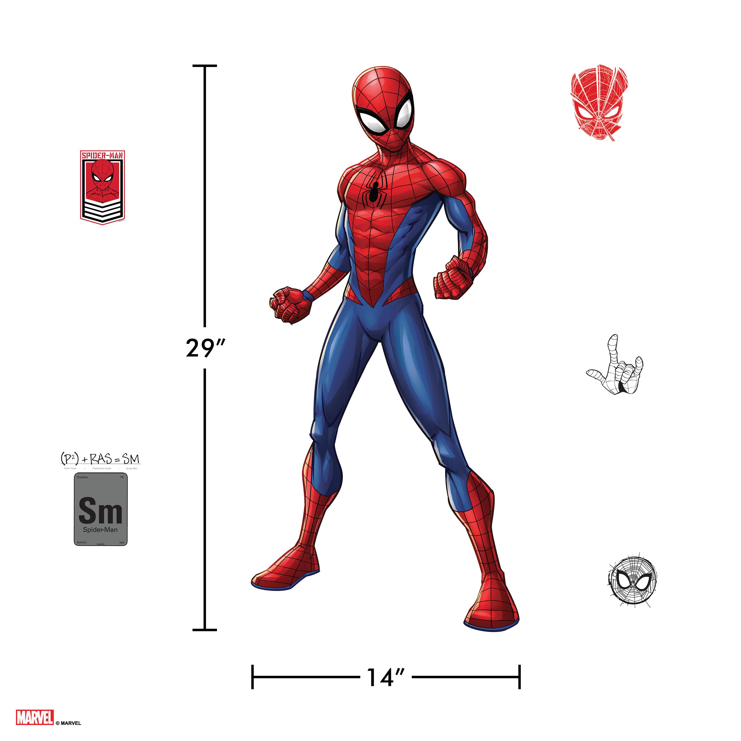 MARVEL マーベル SPIDER-MAN スパイダーマン　ウォールステッカー Amazon.co.jp: Wall Palzによるマーベルスパイダーマンウォール