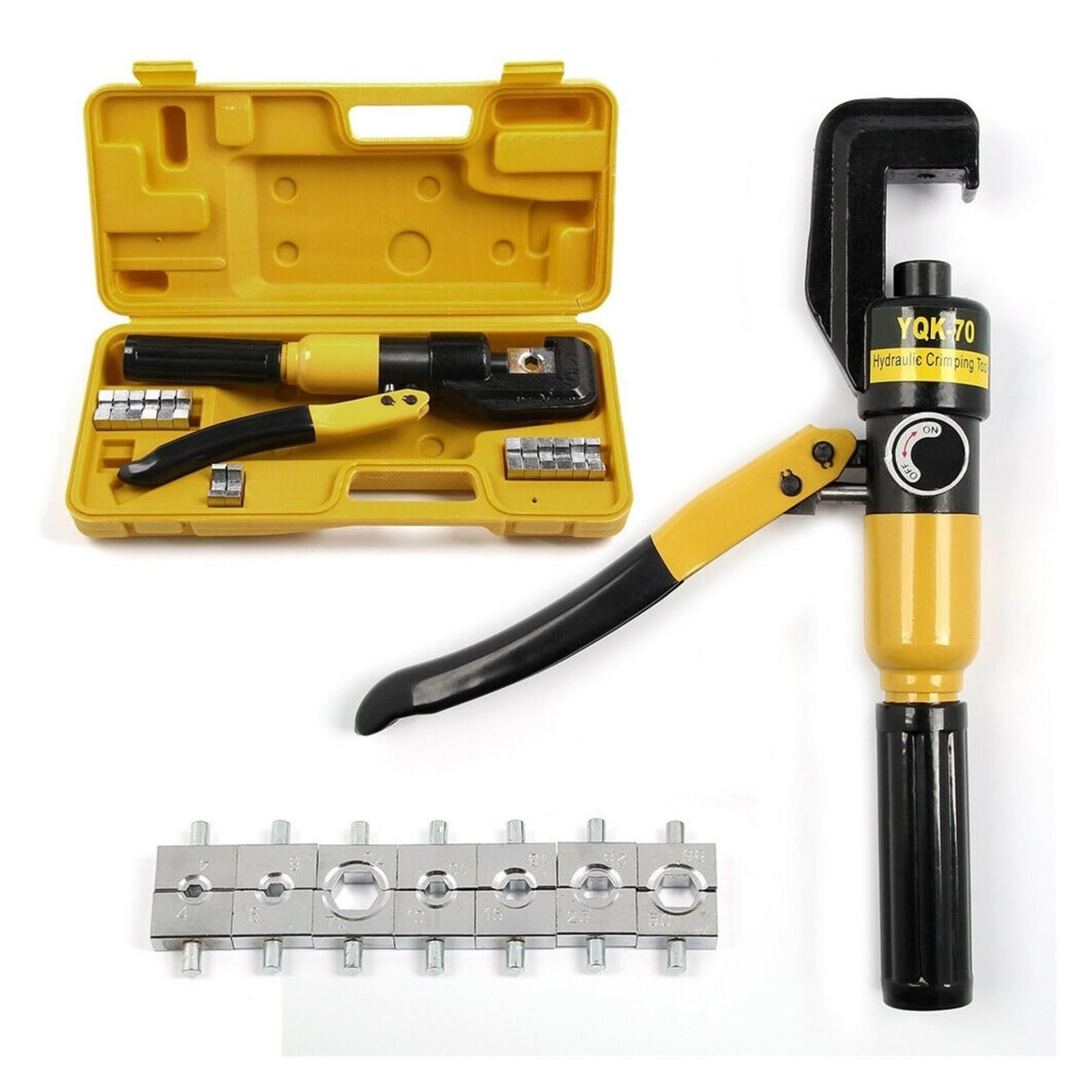 Amazon.co.jp: 圧着ペンチ YQK-70 6T 油圧圧着工具キット、8 Amazon.co.jp: 圧着ペンチ YQK-70 6T 油圧圧着工具キット、8