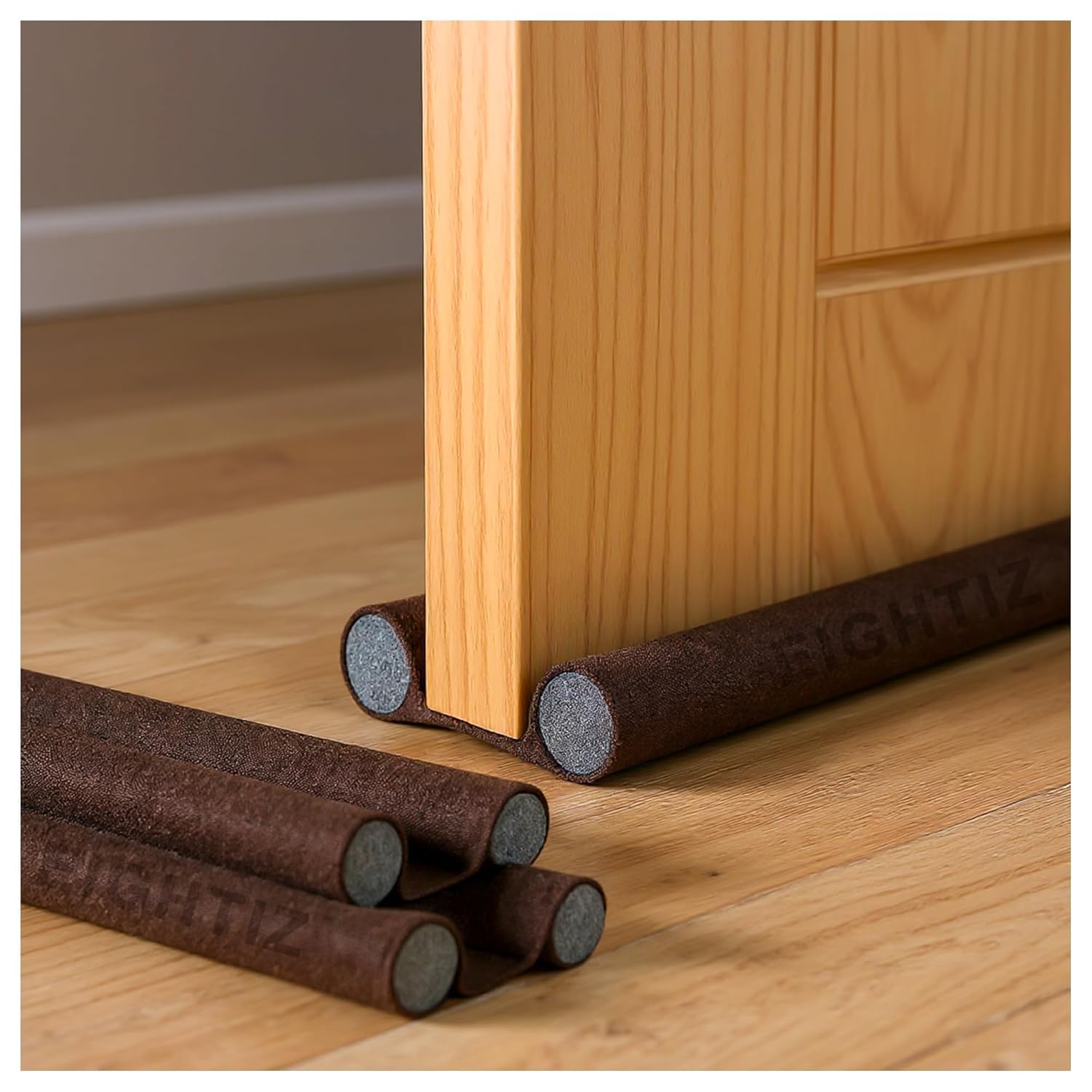 CrazySoul - Door Gap Filler for Ac Room (Pack of 3, 39 Inch) - Brown | Blocks dust, insects, sounds, and AC air leakage while sealing the gap under doors with a durable design.-image-11