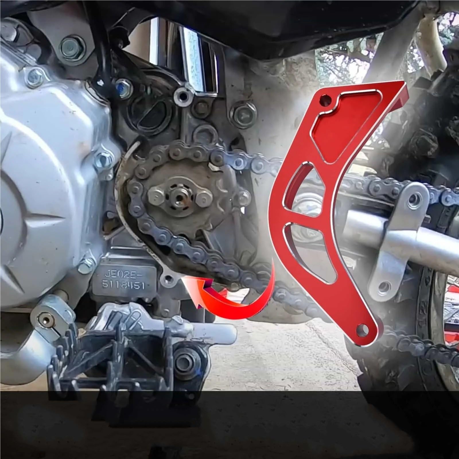 osłona zębatki silnika Pasuje do Honda CRF110F 2013-2024 motocykla Osłona przedniej zębatki i łańcucha osłona łańcucha