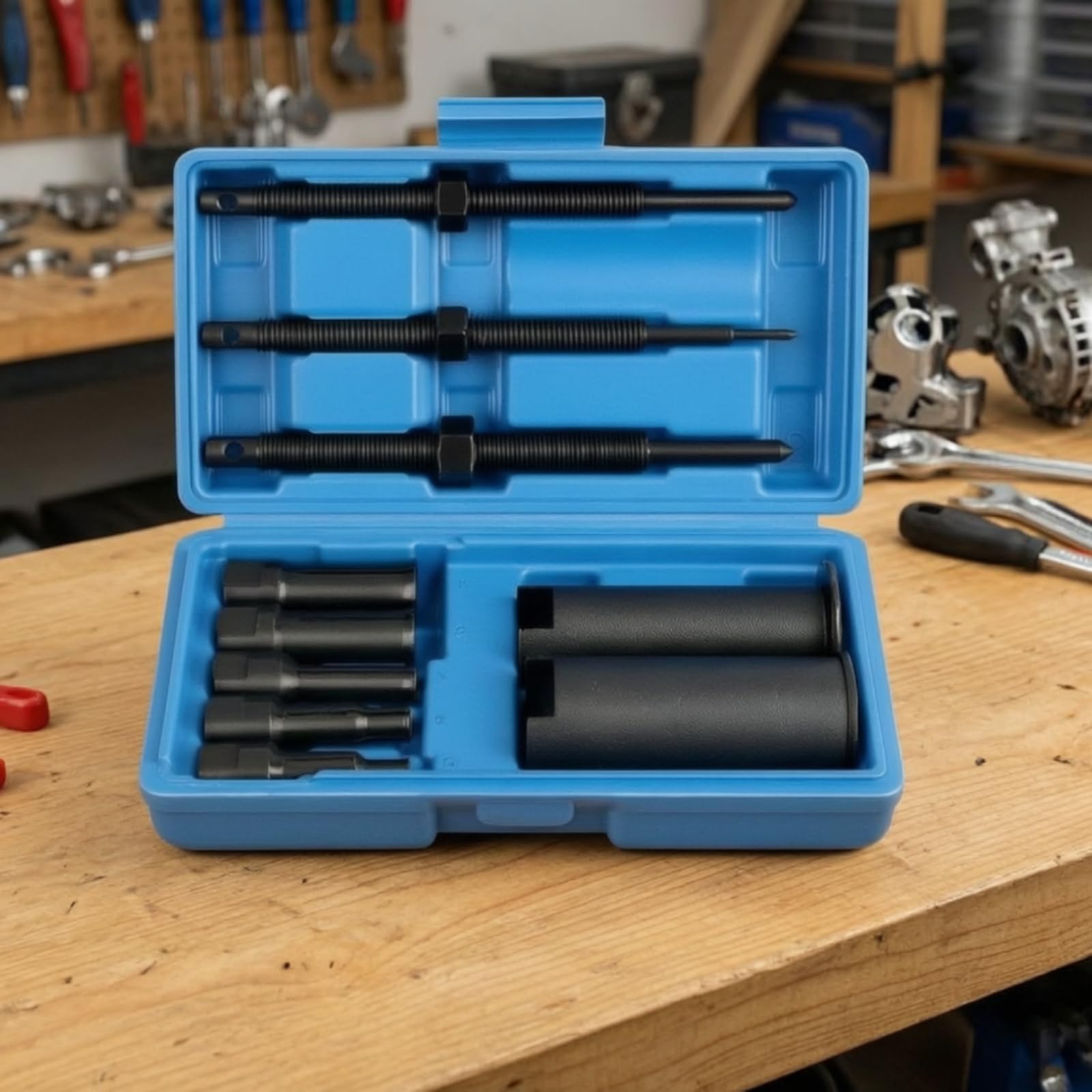 Set da 12 Pezzi Estrattore Cuscinetti Interni Rivestimento in Acciaio 45 con Vite Filettata per Manutenzione Officina