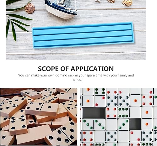 Miniatura 7 de Healifty Domino - Molde de caja de almacenamiento, molde de dominó gigante, juego de moldes de silicona para manualidades