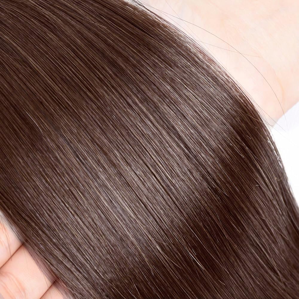 24 Inch dritto Feather Crochet Hair Extension Bundles #4 Chocolate Brown Reusable Miracle Hair Bundles 50 G/Pc 20 Strands Pre-Separated Crochet Hair For Woman
