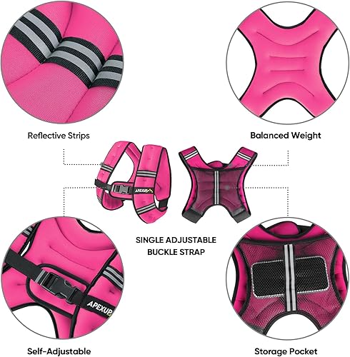 Miniatura 4 de APEXUP Weighted Vest Men Women, Weight Vest for Women Workout Equipment for Strength Training Running
