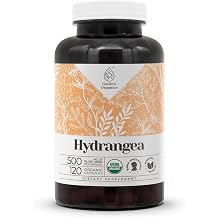 Hydrangea USDA Organic 120 Capsules | High-Potency Natural Supplement | Certified Organic Vegetarian Capsules and Organic Hydrangea arborescens Dried Root 120 Capsules
