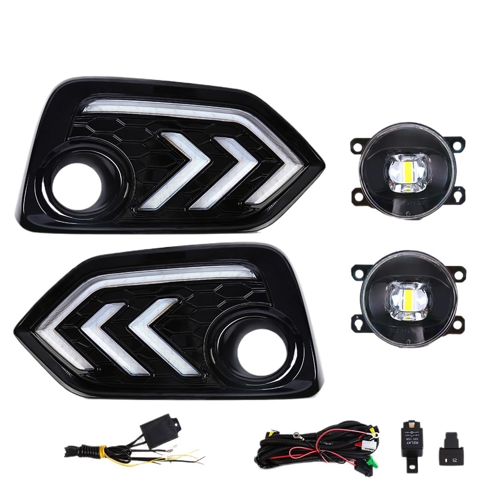 DRL luz de circulación diurna amarillo blanco Civic Hatchback 16-21 8