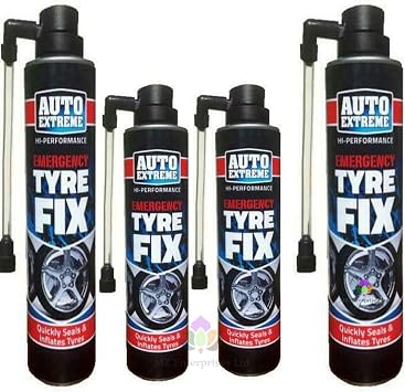 H-Z 300ML QUICK FIX CAR ECEMERGENCY FLAT TYRE INFLATE PUNCTURE REPAIR KIT SPRAY HANDY 4
