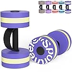 Water Weights Aquatic Exercise Equipment: Sportneer Lightweight Aqua Dumbbell 1 Pair EVA Foam Pool Weights for Water Fitness Equipment With Easy Handle Strip for Water Aerobics Weight Loss Purple XL