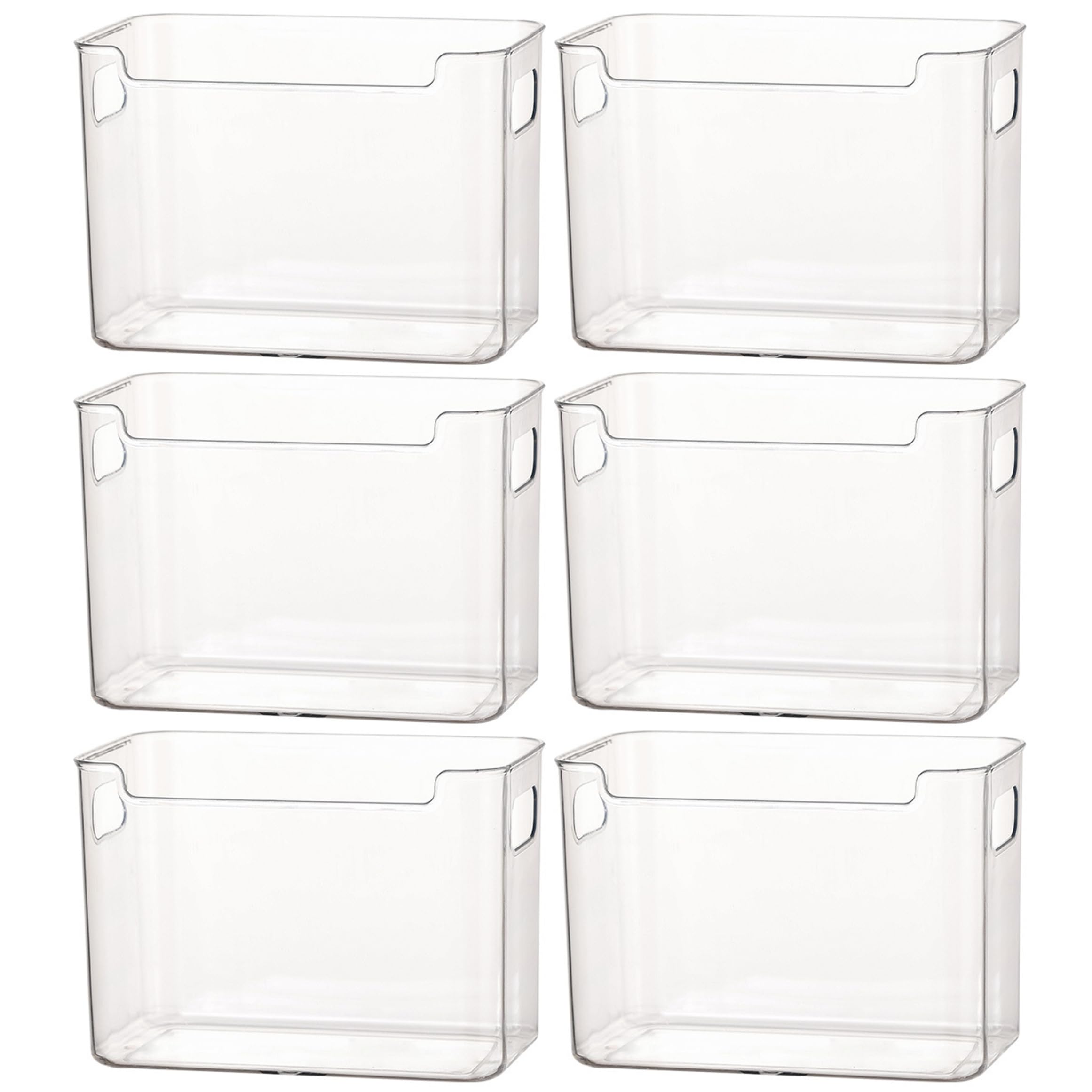 Goutdori 6 Pack Transparent Plastic Freezer Refrigerator Storage Bins Fridge Organiser Large Side Door Containers refrigerator storage bins pack transparent freezer plastic fridge organiser
