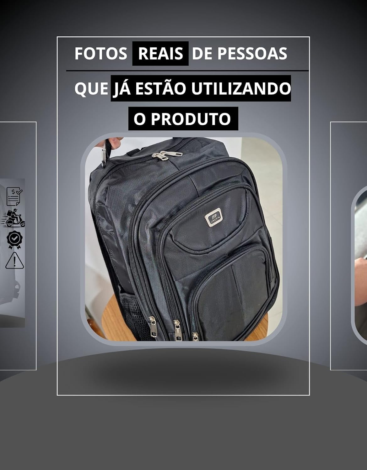 Mochila Masculina Feminina Notebook Polegadas Resistente Reforçada Semi Impermeável Executiva Cabo de Aço Preta Grande Escolar Faculdade Trabalho Viagem