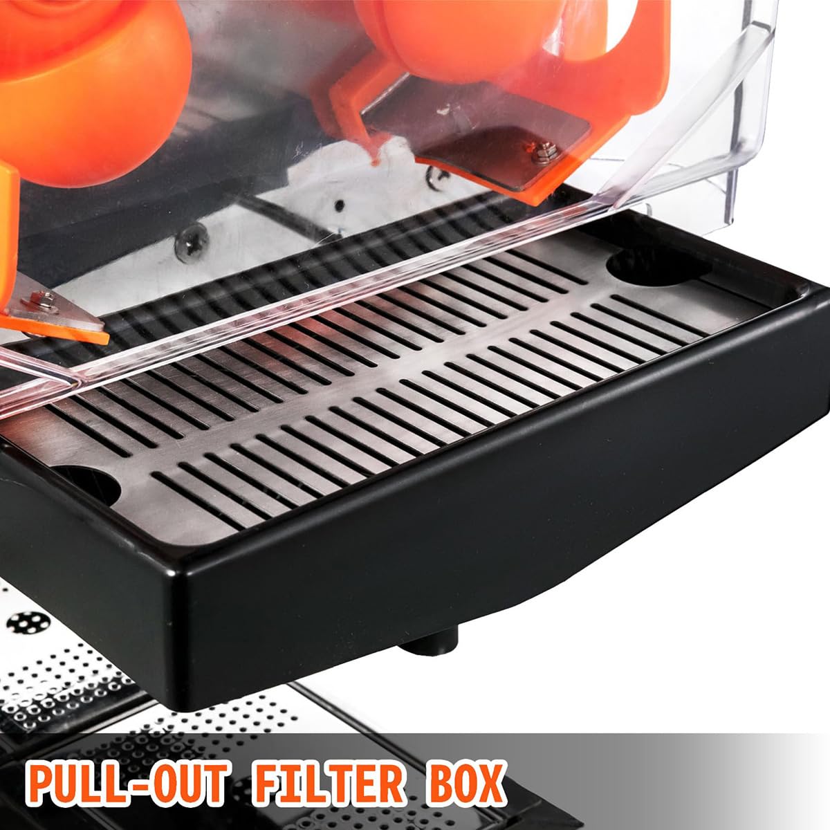 Exprimidor eléctrico de cítricos, exprimidor de Zumo de Naranja con 2 Cajas de desechos, extractores automáticos de Acero Inoxidable Cepillado, máquina para Hacer Zumo Fresco para Naranja