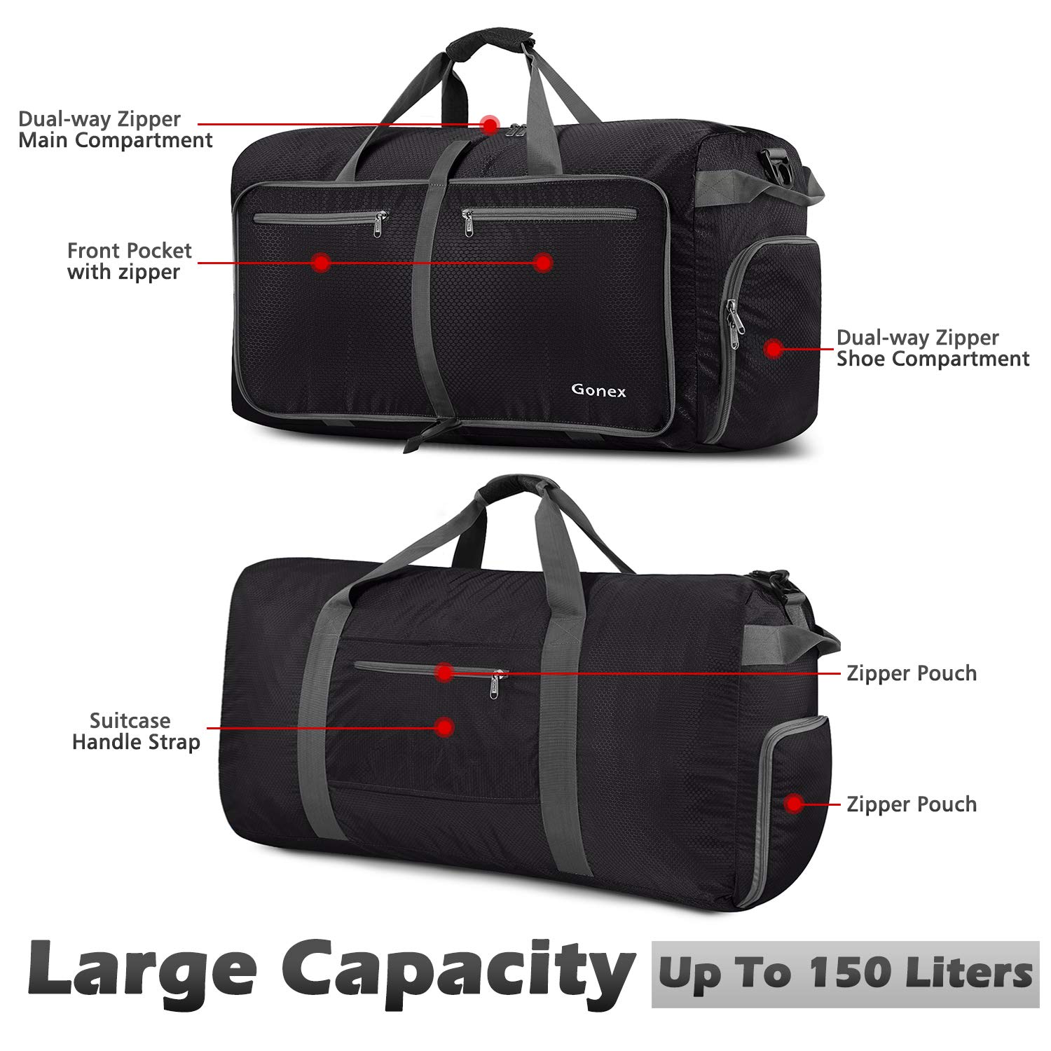 gonex 150l travel duffel bag