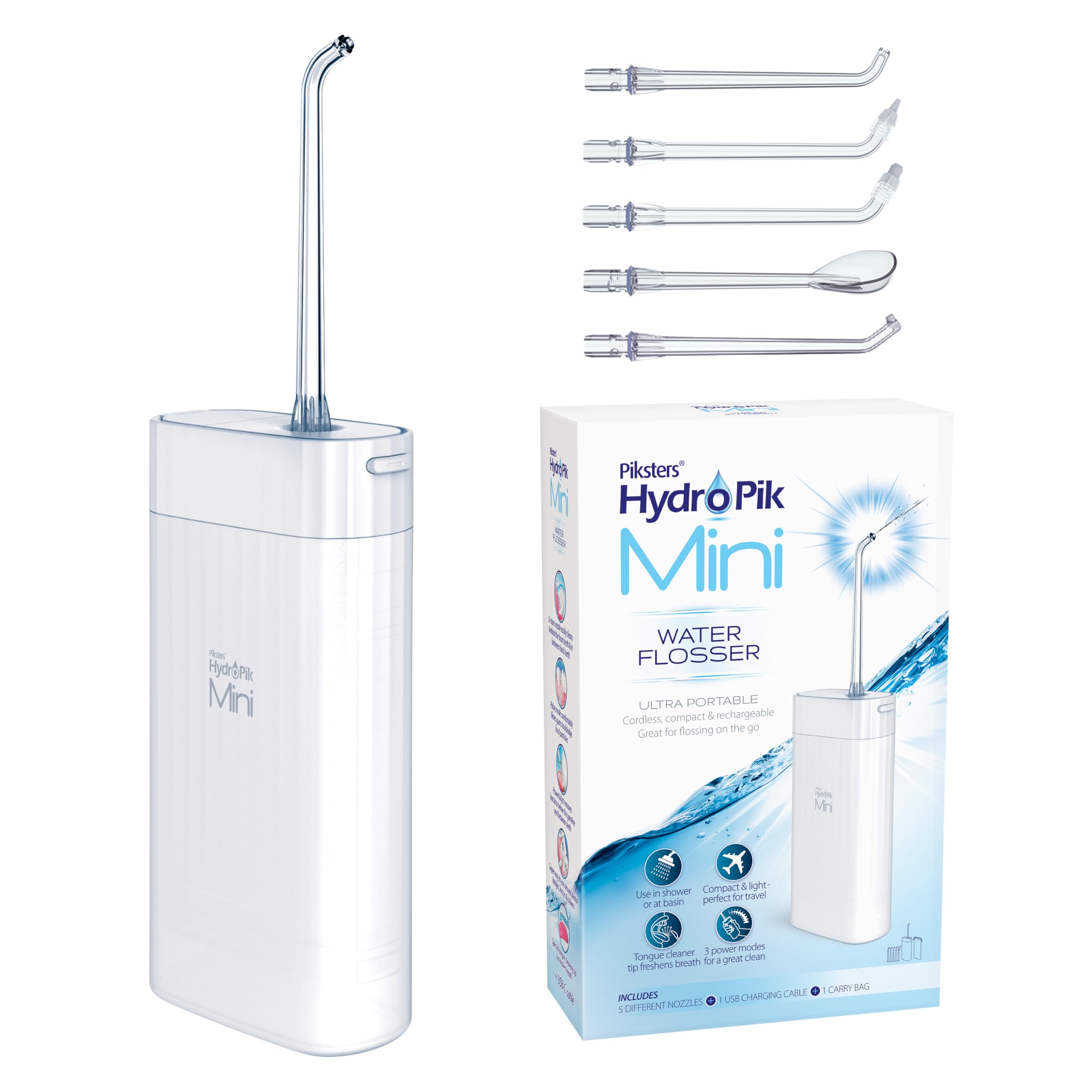 Amazon.com: Hydropik Mini White Water Flosser - Waterproof, Braces
