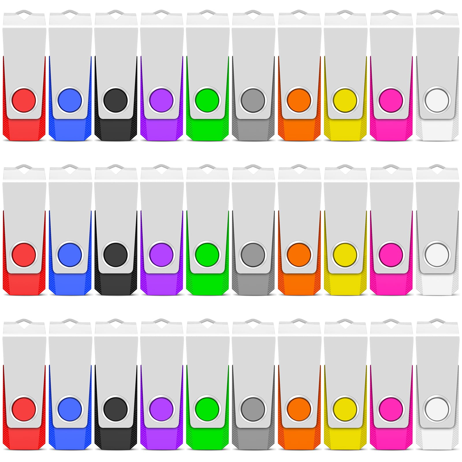 TEWENE Chiavetta USB 128 MB, set da 50 pezzi, chiavetta USB Flash Drive Stick,High Speed USB 2.0 multicolore