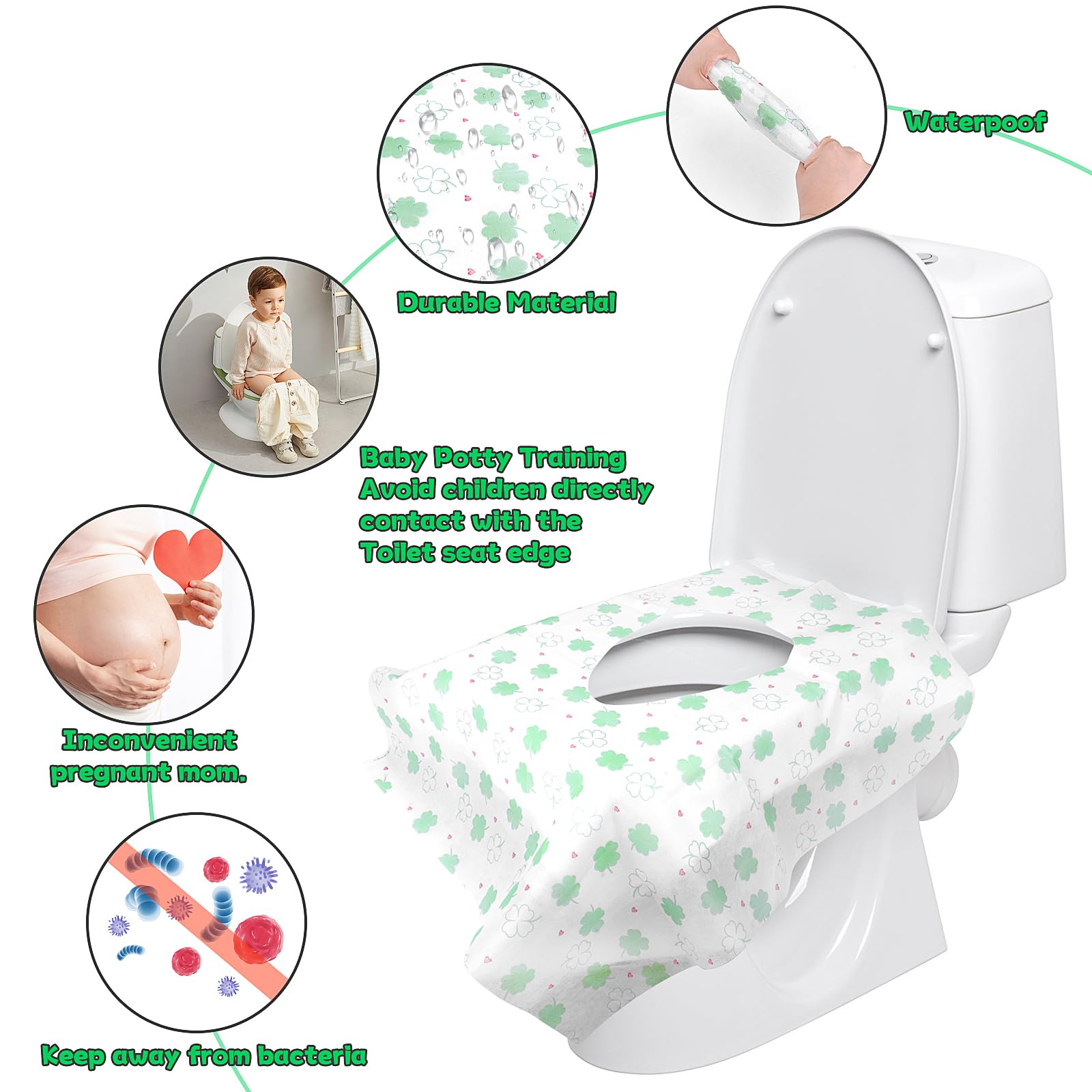 5 stuks - toiletbrilhoezen - voor de badkamer , zachte , dikke , warme
