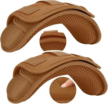 ZINZ 2-Pack Tactical Shoulder Pad, Ultra-Thick Comfort Cushion for Vest Straps, Backpacks, Breathable & Shock-Absorbing,Khaki