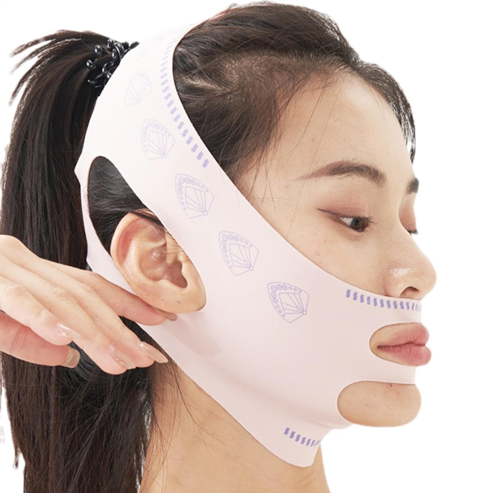 Face Lifting Strap, Adjustable Slimming Band, Comfortable V- Lift Belt, Seamless Skin-Friendly Face Lift Tape, Chin Reducer, Perfect For Tightening & Contouring